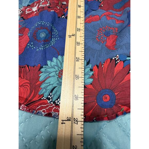 Georg Roth Women's Floral Blouse XS Multi-Color Flip Cuff Sequin Collar Casual - Picture 10 of 10